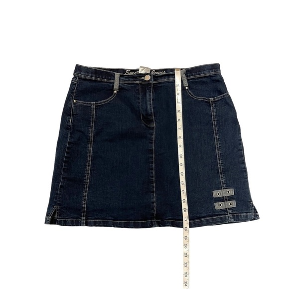 SOLD 🔴 Emotions jeans denim skirt with shorts size 11 fits W34 blue - Picture 12 of 13